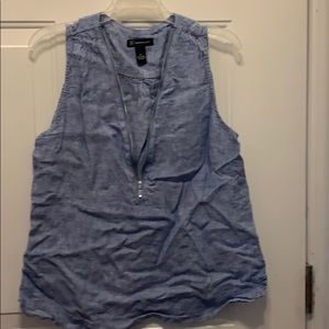 INC Linen chambray tank top